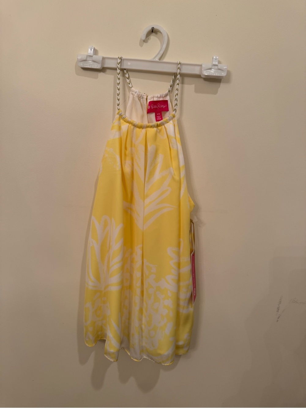 Lilly Pulitzer for Target Yellow and White Halter-Style Summer Top